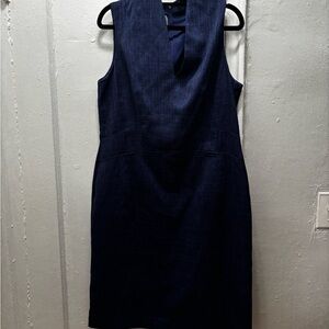 Kasper Dark Blue Backless Dress